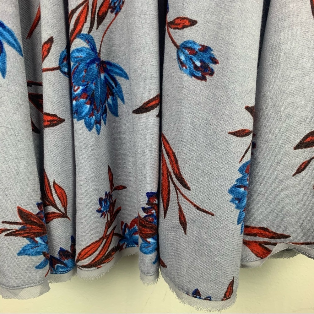 UO Kimichi Blue Floral Print V-Neck Purple Dress - Picture 8 of 11